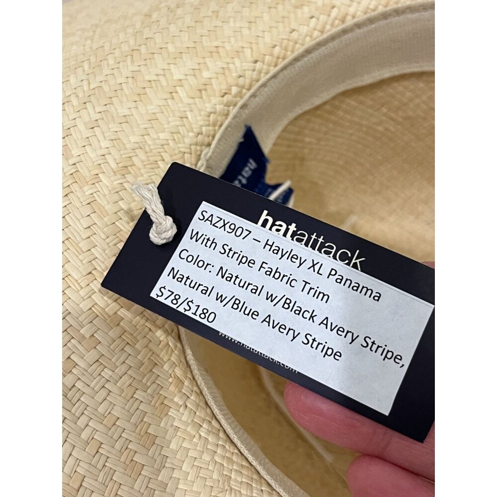 NWT Hat Attack Hayley Panama XL Straw Sun Hat - Picture 12 of 14